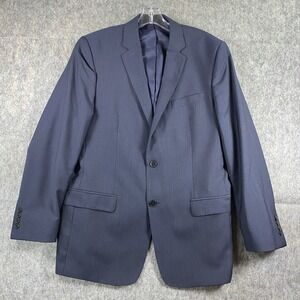 Versace Collection Suit Jacket Men's US 42R Blue Single Breast 2 Button